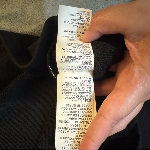 Puma Women's Black Hoodie with White Logo and Patterned Sleeves
#1196 - Picture 10 of 10